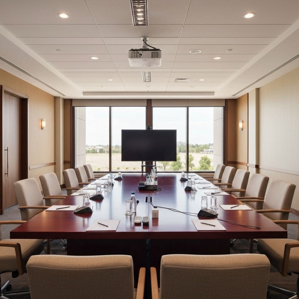 Professional meeting rooms with presentation equipment